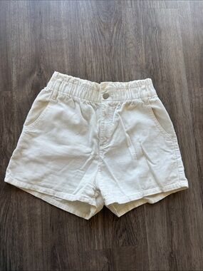 BDG Cream Corduroy Pull-On Mom Shorts